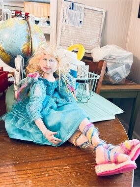 Vintage handmade cloth, art doll